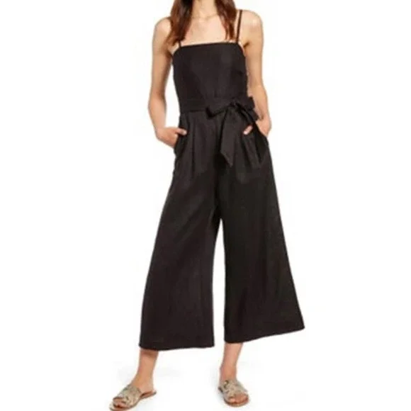 J.Crew Wide Leg Linen Jumpsuit Brown Size 4 - Picture 1 of 10